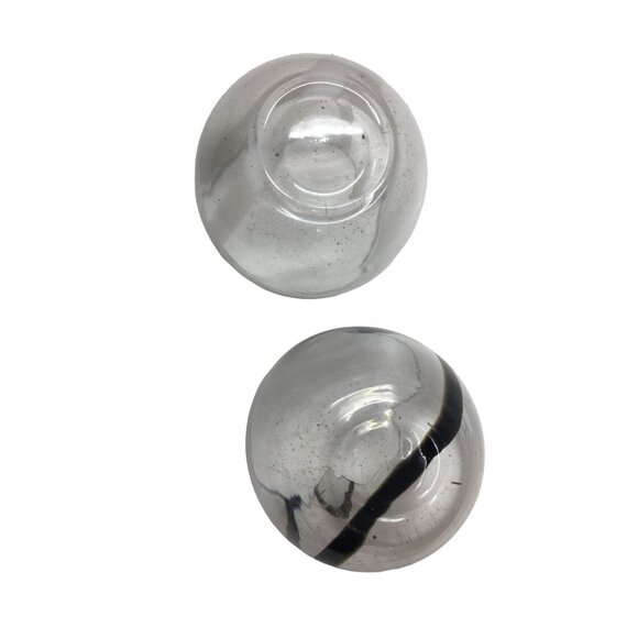 Two Short Clear Glass Drinking Glasses - each about 3.5'' tall - Picture 6 of 7